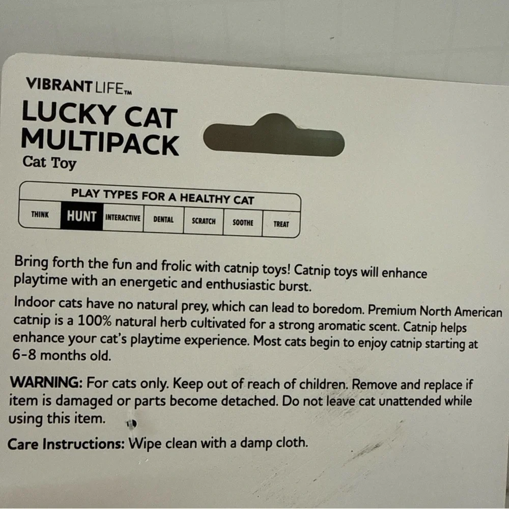 Vibrant Lucky Cat Toy Multipack - White, Red, Brown